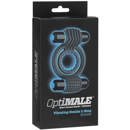 Shop Online for OptiMALE Dual Vibrating Silicone Cock Ring, Slate at Adult Toy Store - The Love Boutique