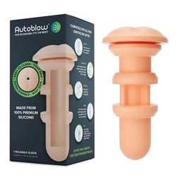 Autoblow AI Replacement Sleeve, Anus, White at Sex Toy Store Canada, The Love Boutique