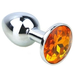 Jeweled Butt Plug, Stainless Steel, Small, Orange and more at Online Adult Sex Store, The Love Boutique