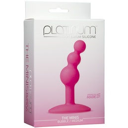 Silicone Minis Bubble Butt Plug, Medium, Pink, Online Sex toys and more at Canadian Adult Shop, The Love Boutique