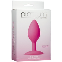 Silicone Minis Spade Butt Plug, Medium, Pink and many more Sex Toys at The Love Boutique, Adult Store Online