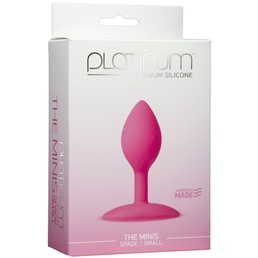 Silicone Minis Spade Butt Plug, Small, Pink Online at Canadian Adult Shop - The Love Boutique