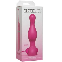 Silicone Platinum Delight Vibrating Plug, Pink at Online Canadian Adult Shop, The Love Boutique