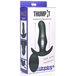 Thump It Curved Thumping Anal Plug, Black, at Online Sex Store, The Love Boutique