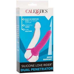 Silicone Love Rider Dual Penetrator, Pink, Online Sex toys and more at Canadian Adult Shop, The Love Boutique