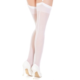 Shop Online for 23582 White Stockings With Back Seam at Adult Toy Store - The Love Boutique