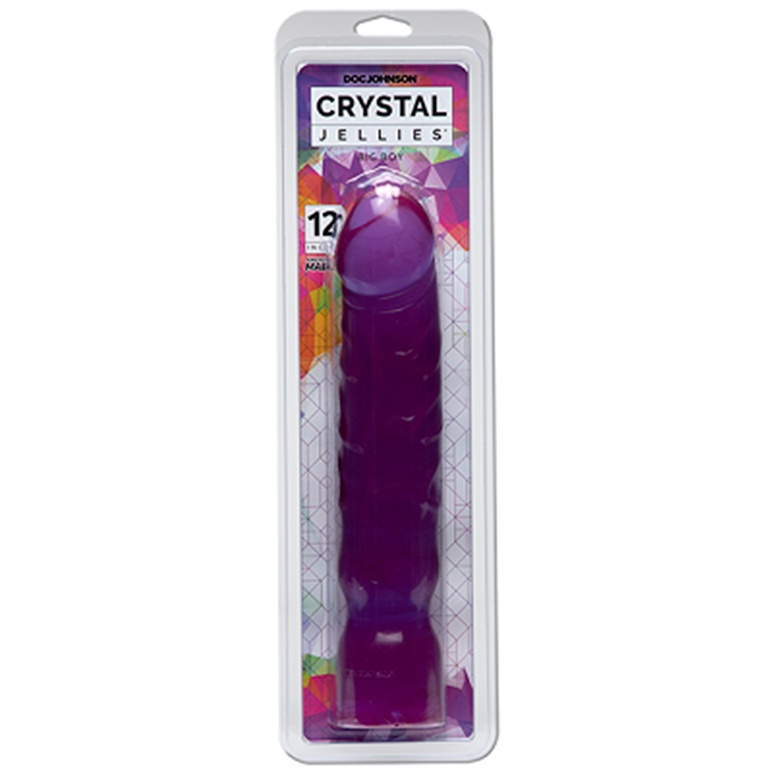 Crystal-Jellies-Big-Boy-Dong,-12in,-Purple