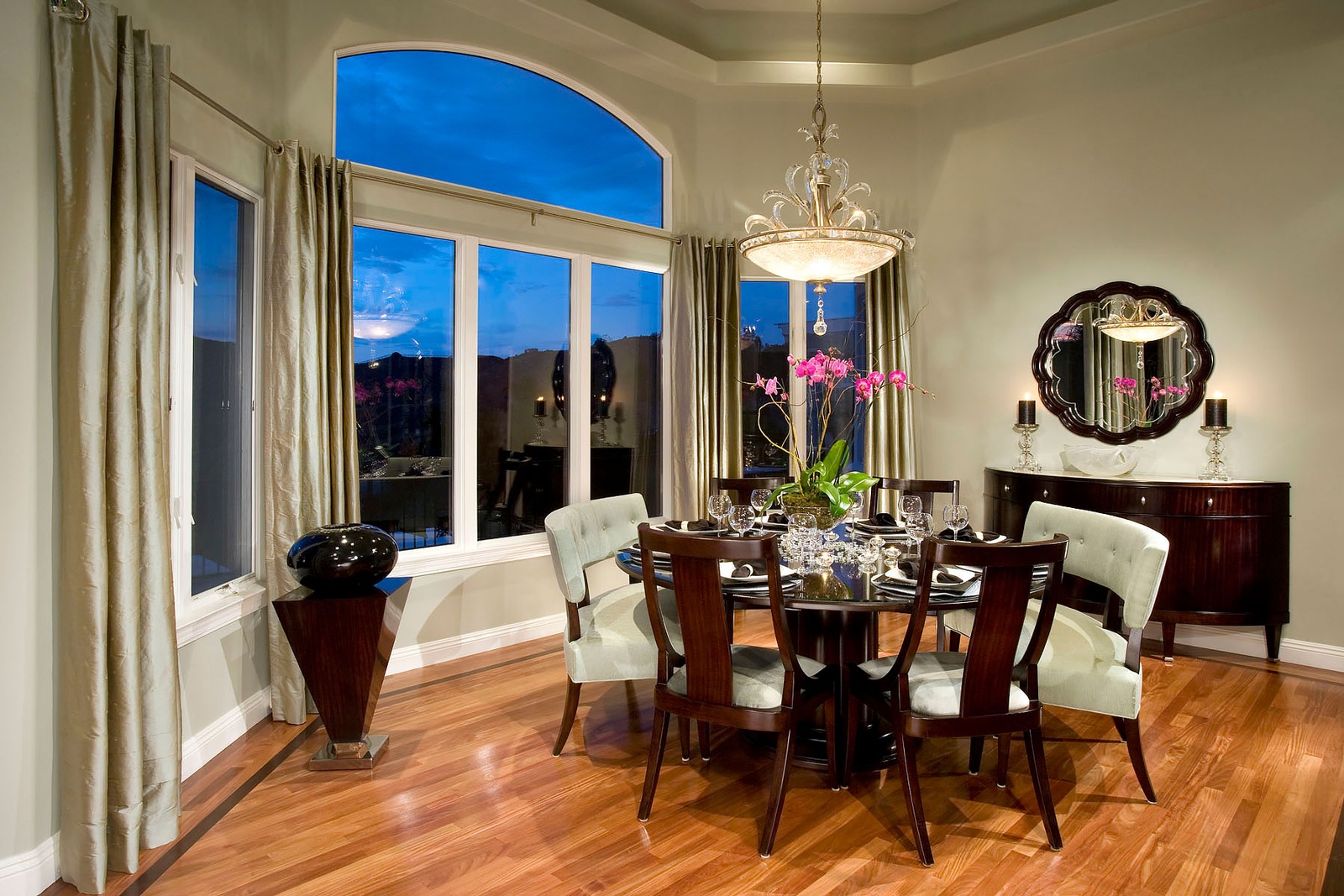 Dining Room with Evening View