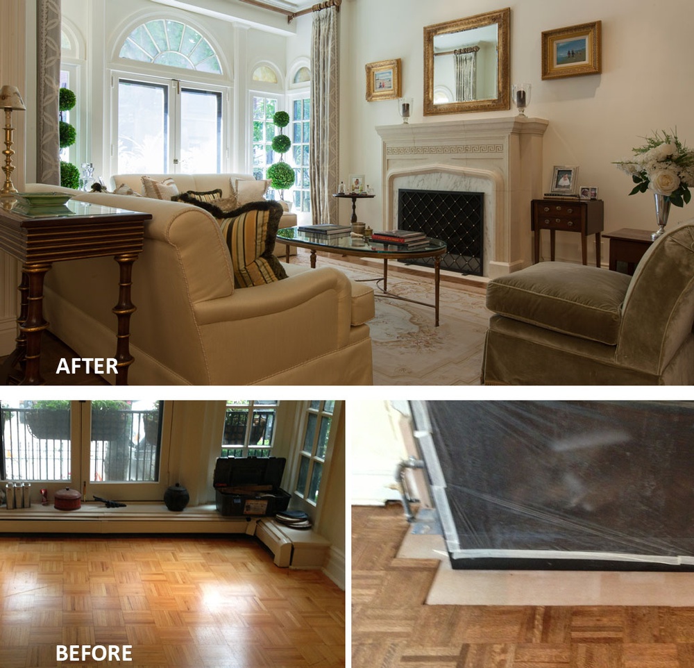 Before and After Living Room Renovation - Luxury Interior Designer Chicago at Atchison Architectural Interiors 