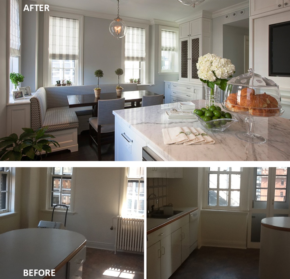 Before and After Kitchen Renovation - Luxury Interior Designer Chicago at Atchison Architectural Interiors 