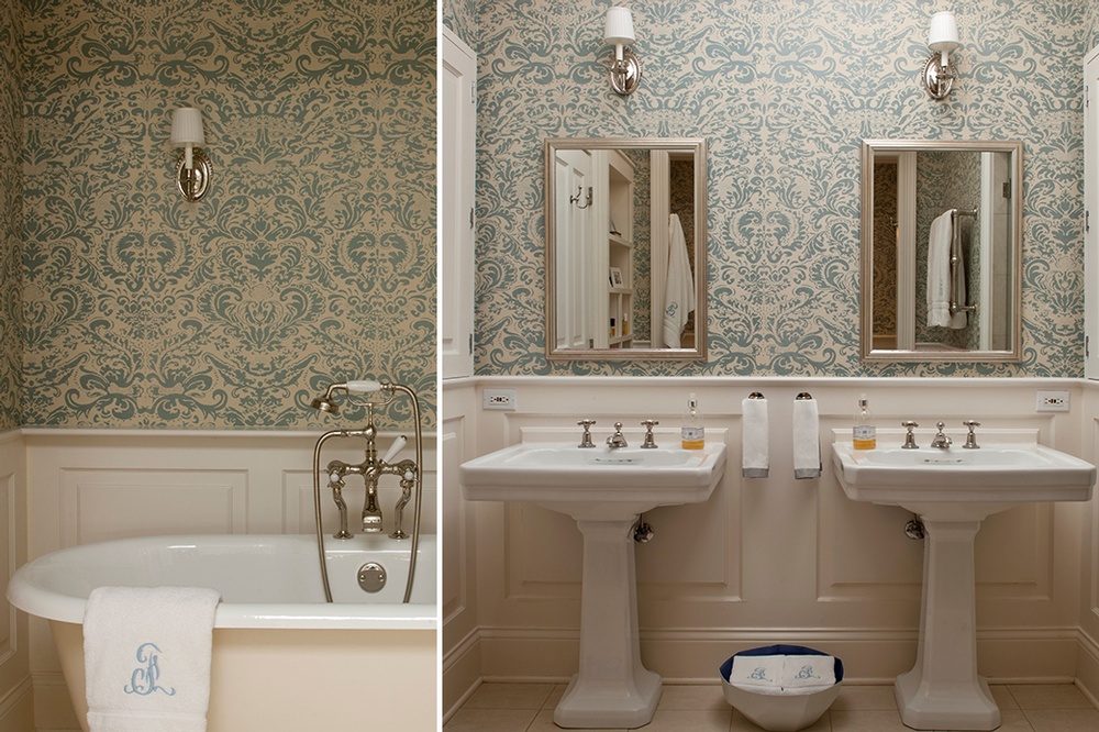 Atchison Architectural Interiors - Wallpaper Interior Design for Bathroom by Chicago Luxury Interior Designer