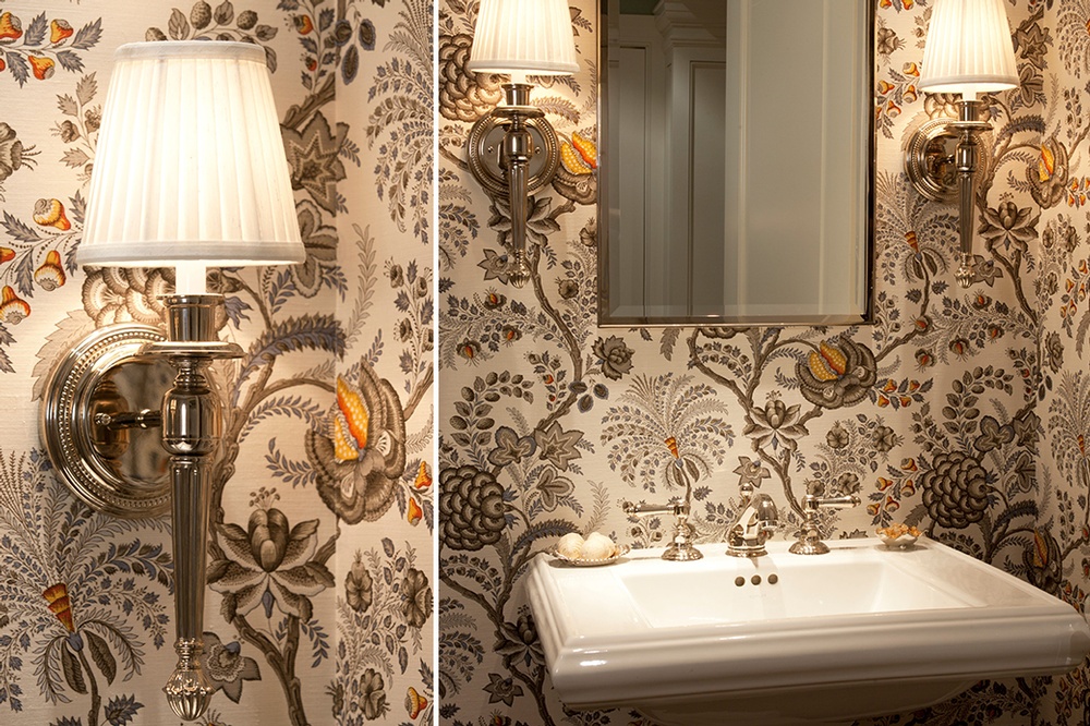 Wallpaper Interior Design, Lighting for Bathroom by Atchison Architectural Interiors - Chicago Interior Designer