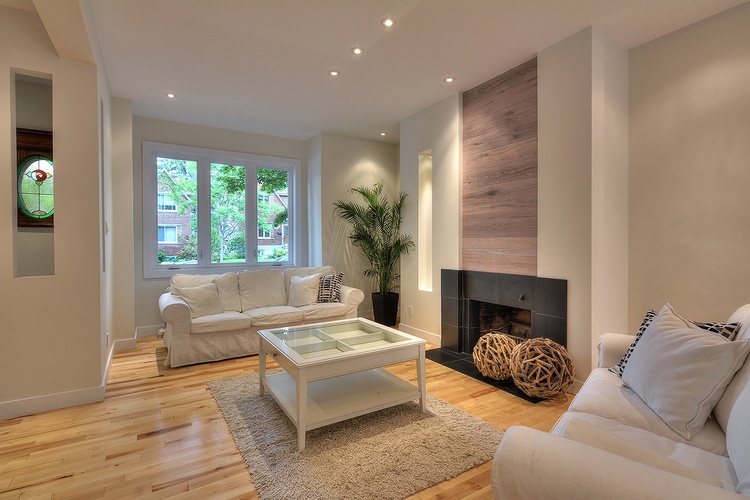 Modern Living Space by Corneli and Yang - Interior Designer, Custom Home Builder Montreal