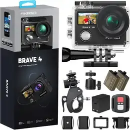 AKASO Brave 4 4K action camera with mounts
