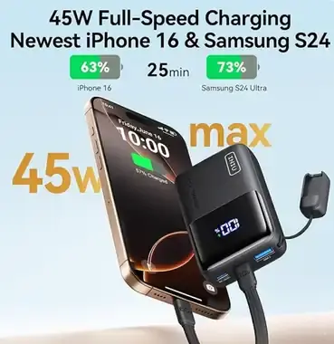 INIU 45W fast-charging portable power bank