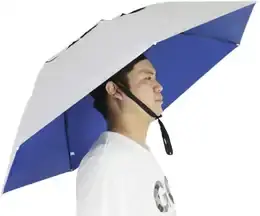 Hands-free umbrella hat for inspections in sun or rain