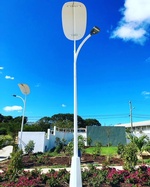 EnGo Leaf Solar Street Light Front View - Transportation Solutions and Lighting, Inc
