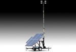 Large Solar Light Tower WLTS-LM with Light Fixtures - Transportation Solutions and Lighting, Inc