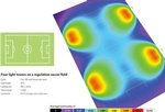 Heat Map of Large Solar Light Tower WLTS-LM on Soccer Field - Transportation Solutions and Lighting, Inc