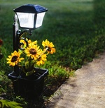 Solar Path Light with Planter GS-111PL near Gardens - Transportation Solutions and Lighting, Inc