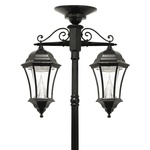 Victorian GS-94C-D Solar Lamp Post with Downward Hanging Double Lamp Heads - Transportation Solutions and Lighting, Inc
