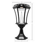 Victorian GS-94PIR-FPW Solar Lamp with Motion-Sensing Lantern - Transportation Solutions and Lighting, Inc