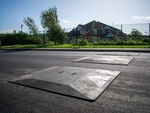 Black Color Speed Cushions on Highways - Traffic Calming Products - Transportation Solutions and Lighting, Inc