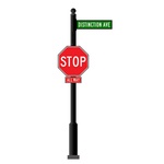 4 Aluminum Combination Street Sign with Square Post - Transportation Solutions and Lighting, Inc