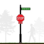 4 Aluminum Combination Street Sign with Square Post compared on Roads - Transportation Solutions and Lighting, Inc