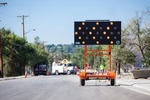Portable ECO Folding Frame Arrow Boards on Roads - Transportation Solutions and Lighting, Inc