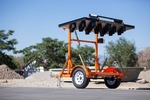 Sideview Portable ECO Folding Frame Arrow Boards on Roads - Transportation Solutions and Lighting, Inc