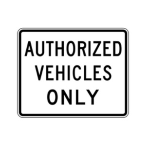 R5-11 Authorized Vehicles Only Florida