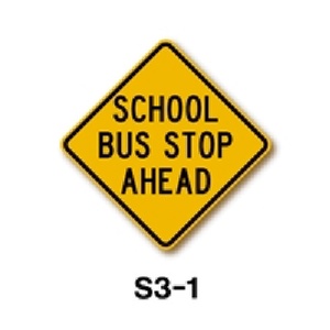 S3-1 School Bus Stop Ahead Florida