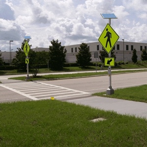 Push 2 Cross - School Zone Flashing Sign Systems - Transportation Solutions and Lighting, Inc