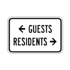 Guests or Residents - MUTCD SIGNS Florida - Transportation Solutions and Lighting, Inc