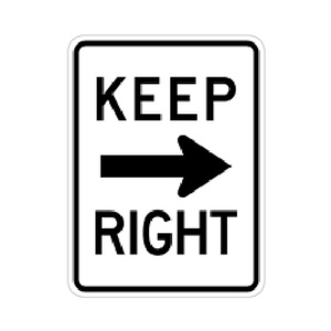 R4-7A Keep Right - MUTCD SIGNS Florida - Transportation Solutions and Lighting, Inc