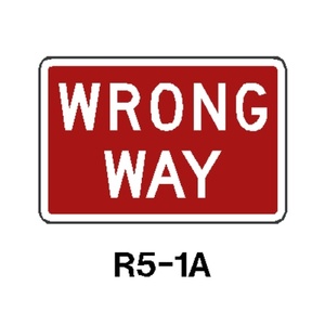 R5-1A Wrong Way - MUTCD SIGNS Florida - Transportation Solutions and Lighting, Inc