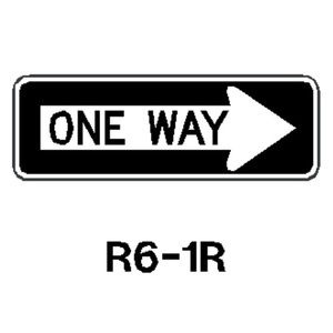 R6-1R One Way Arrow - MUTCD SIGNS Florida - Transportation Solutions and Lighting, Inc