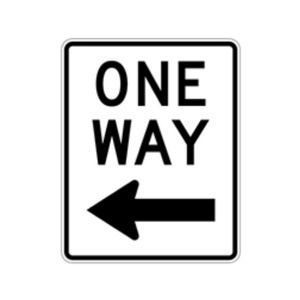 R6-2L One Way - MUTCD SIGNS Florida - Transportation Solutions and Lighting, Inc