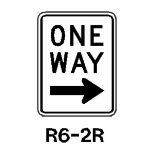 R6-2R One Way Arrow - MUTCD SIGNS Florida - Transportation Solutions and Lighting, Inc