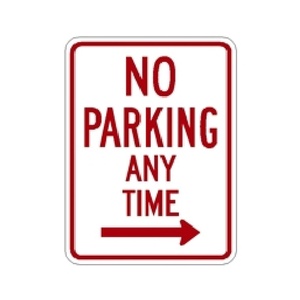 R7-1R No Parking Any Time Right Arrow - MUTCD SIGNS Florida - Transportation Solutions and Lighting, Inc