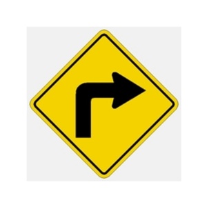 W1-1R Right Turn Arrow - MUTCD SIGNS Florida - Transportation Solutions and Lighting, Inc
