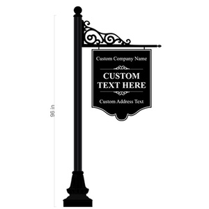 4 Aluminum Hanging sign Fluted Post with Base Florida - Transportation Solutions and Lighting, Inc