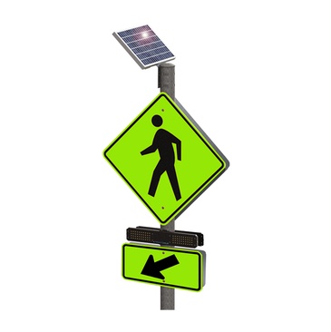 RRFB Ped  Crossing Sign 2 Sided Flyg