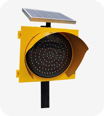 LED Amber Solar Traffic Blinker - Roadway Signal Equipment Supplier Florida - Transportation Solutions and Lighting, Inc.