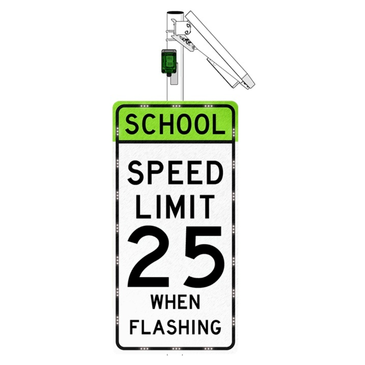 School Zone Speed Limit Sign On Post Throughout Florida and the Southeastern United States - Transportation Solutions and Lighting, Inc.