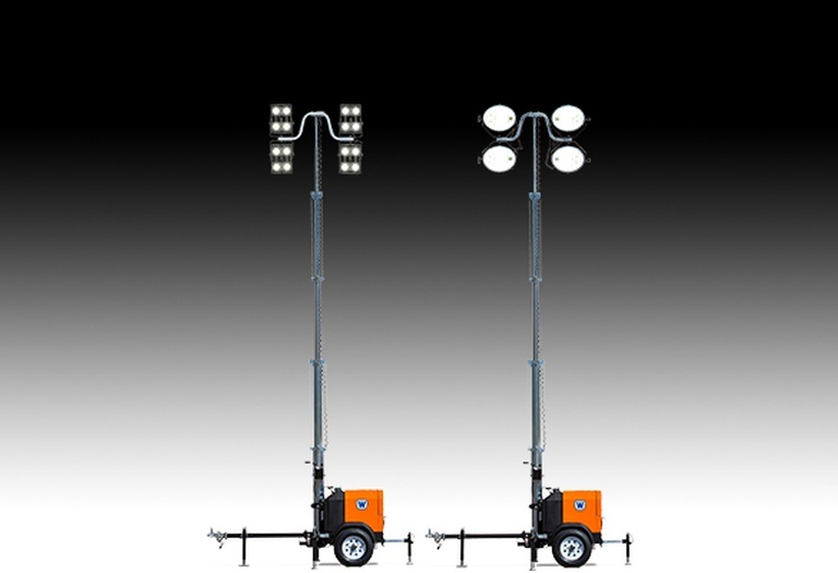 Metal Halide or LED Compact Diesel Light Towers - Transportation Solutions and Lighting, Inc