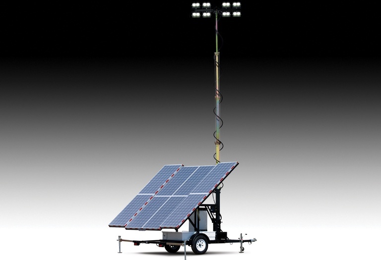 Large Wide Solar Light Tower WLTS-LWP - Transportation Solutions and Lighting, Inc