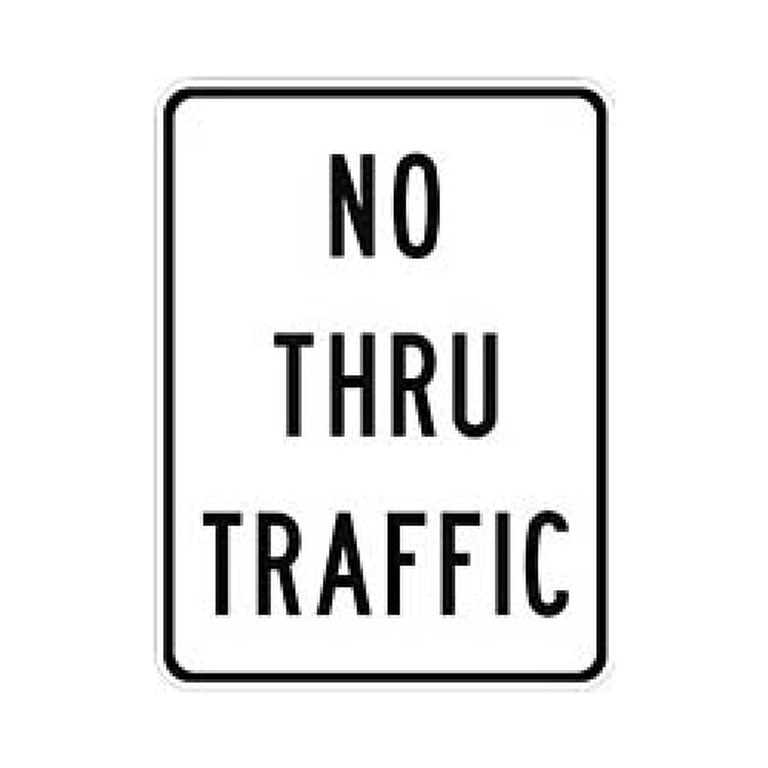 R10-9 No Thru Traffic - MUTCD SIGNS Florida - Transportation Solutions and Lighting, Inc