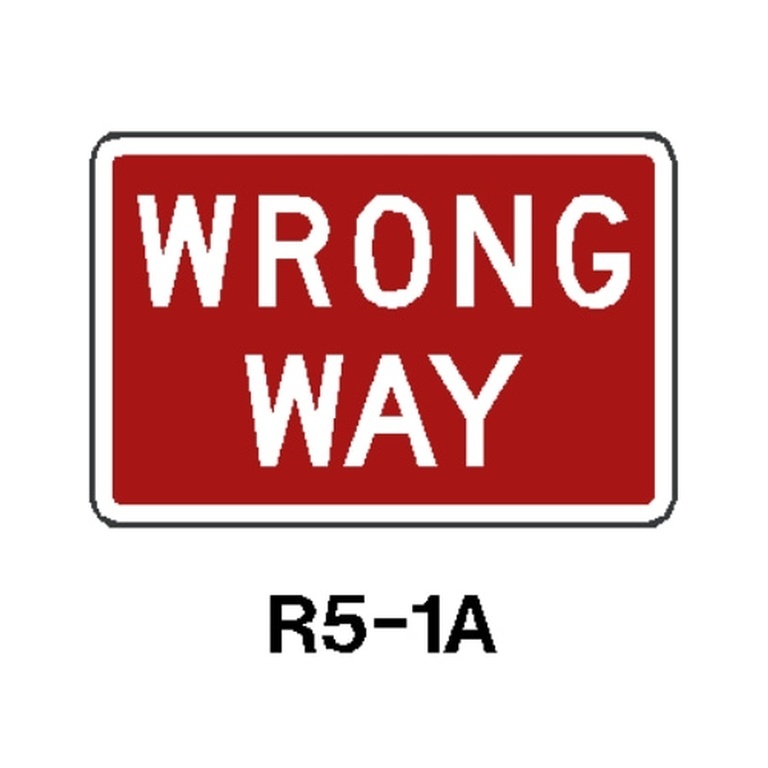 R5-1A Wrong Way - MUTCD SIGNS Florida - Transportation Solutions and Lighting, Inc